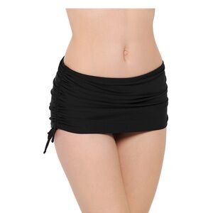 Apt. 9 Black Bikini Swim Skirt with Ruched Detail